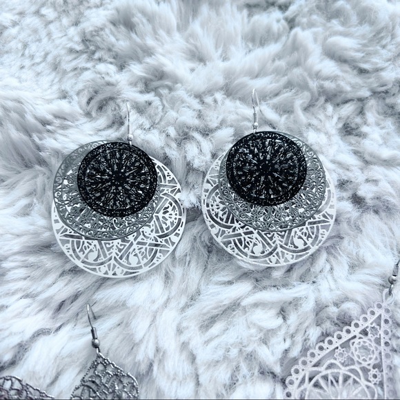 3 Pair Misc. Brand Metal Dangle Earrings | Boho | Super Light | Lot of 3 | NWOT - Picture 3 of 11